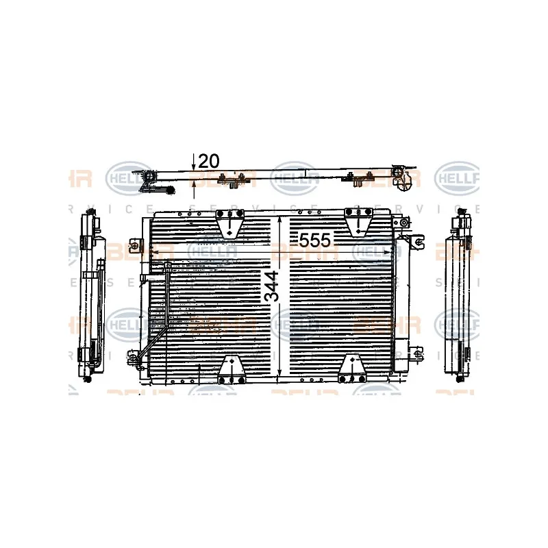 Condenseur, climatisation HELLA 8FC 351 318-781