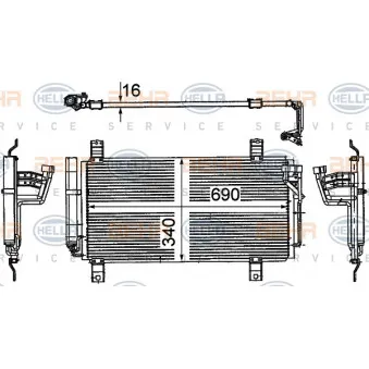 Condenseur, climatisation HELLA 8FC 351 318-791