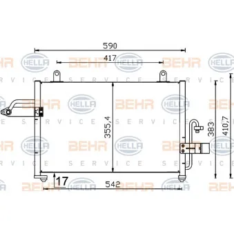 Condenseur, climatisation HELLA 8FC 351 319-181
