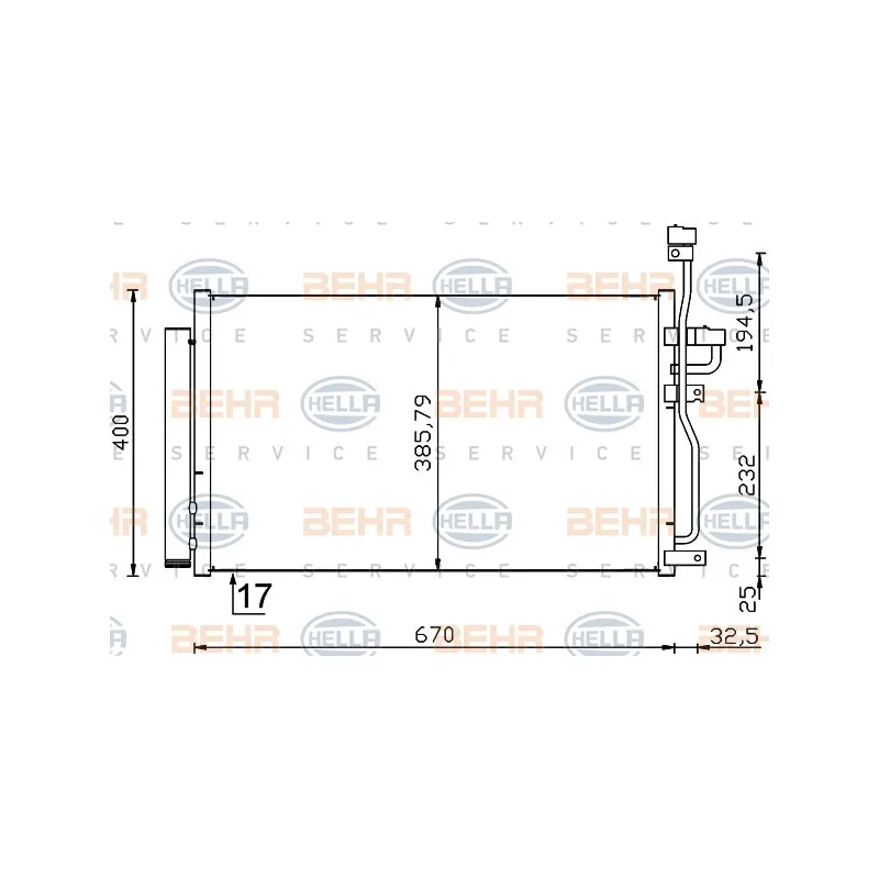 Condenseur, climatisation HELLA 8FC 351 319-191
