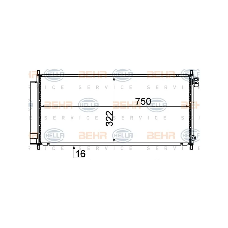 Condenseur, climatisation HELLA 8FC 351 319-211