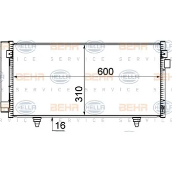 Condenseur, climatisation HELLA 8FC 351 319-221