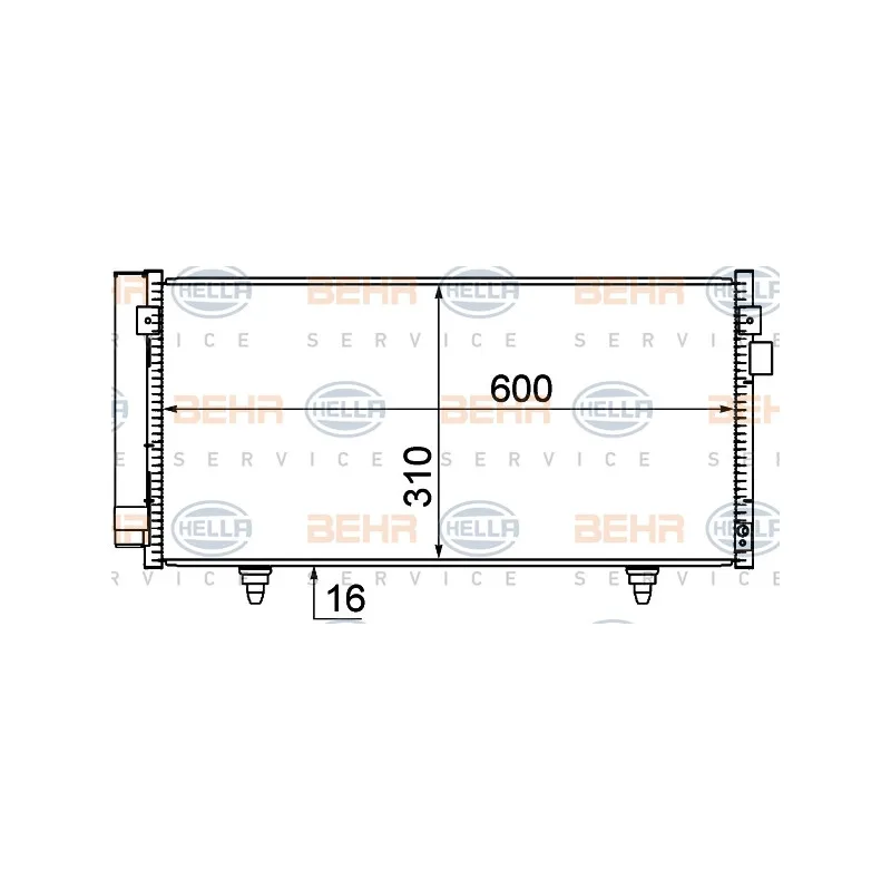 Condenseur, climatisation HELLA 8FC 351 319-221