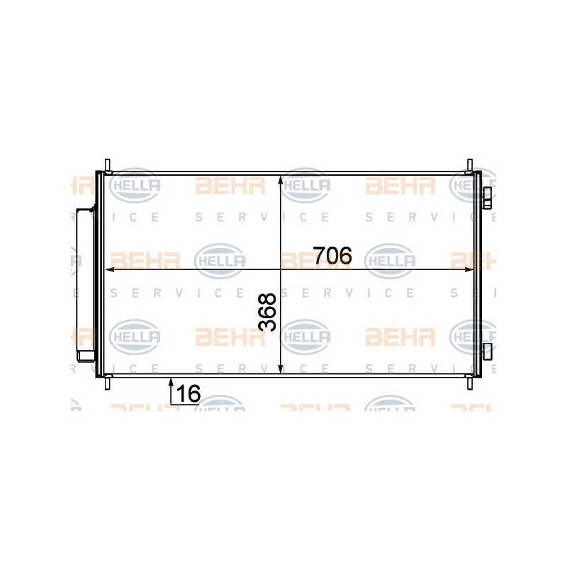 Condenseur, climatisation HELLA 8FC 351 319-231