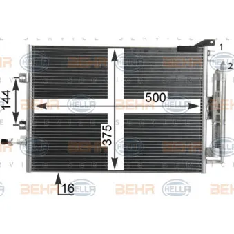 Condenseur, climatisation HELLA 8FC 351 319-244
