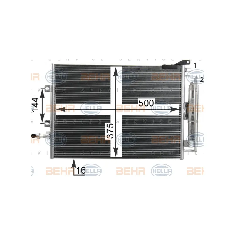 Condenseur, climatisation HELLA 8FC 351 319-244
