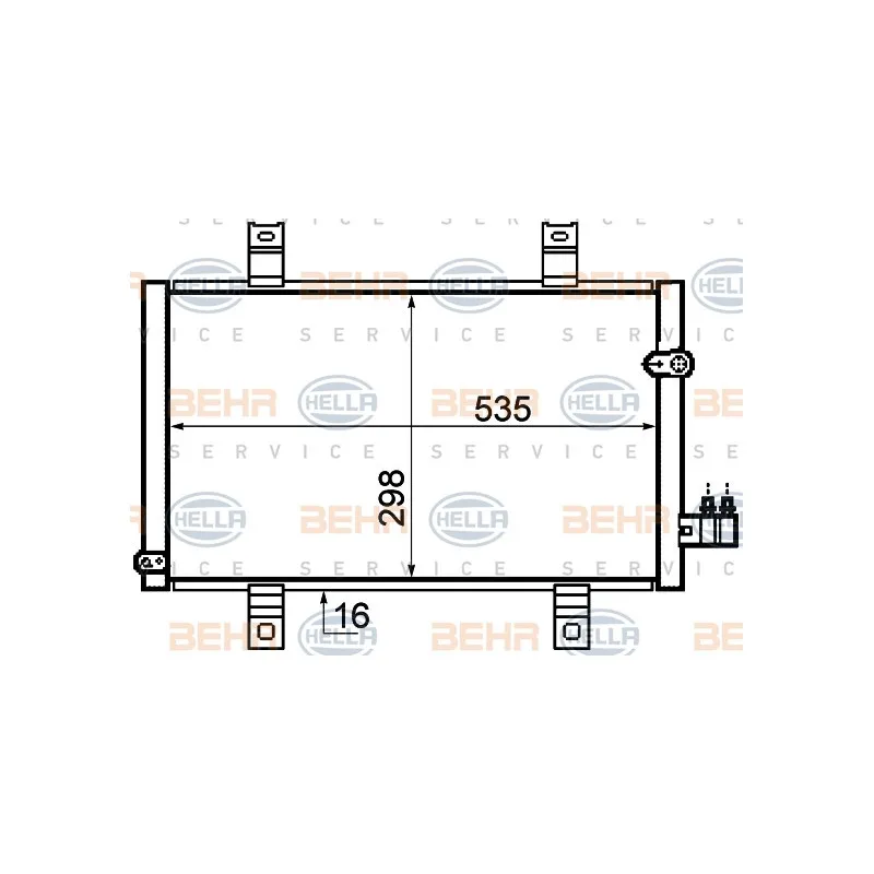 Condenseur, climatisation HELLA 8FC 351 319-271