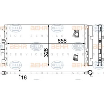 Condenseur, climatisation HELLA 8FC 351 319-294