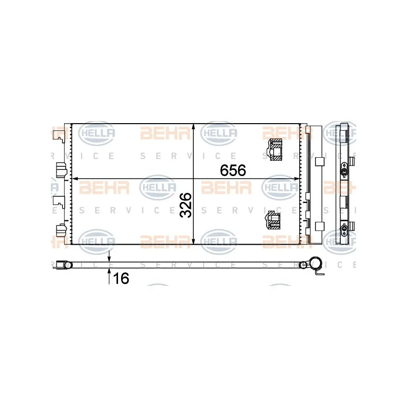 Condenseur, climatisation HELLA 8FC 351 319-294