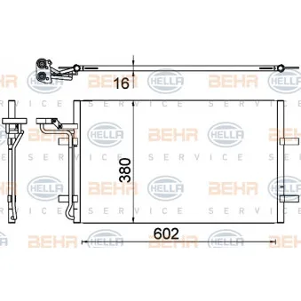 Condenseur, climatisation HELLA 8FC 351 319-301
