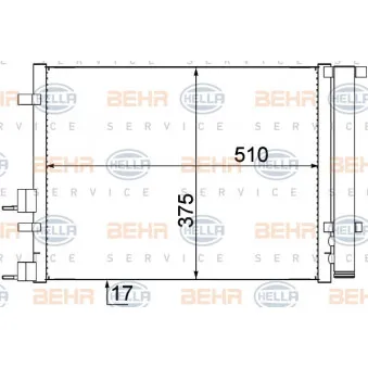 Condenseur, climatisation HELLA 8FC 351 319-391