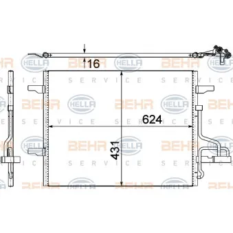 Condenseur, climatisation HELLA 8FC 351 319-401