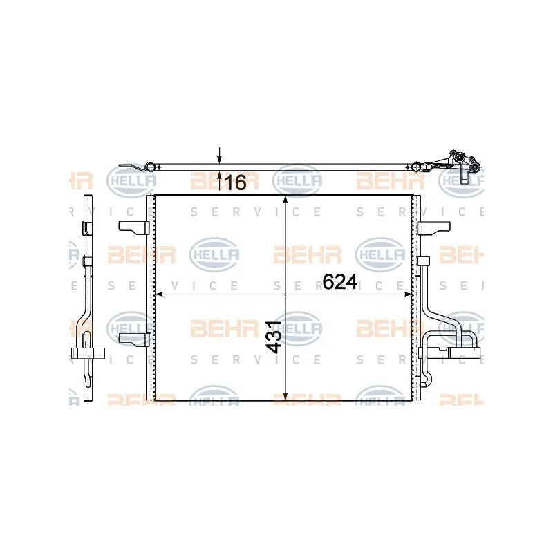 Condenseur, climatisation HELLA 8FC 351 319-401