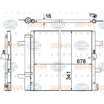 Condenseur, climatisation HELLA 8FC 351 319-411