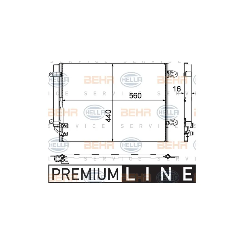 Condenseur, climatisation HELLA 8FC 351 319-421