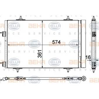 Condenseur, climatisation HELLA 8FC 351 319-441