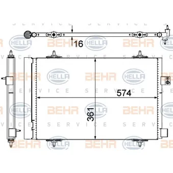 Condenseur, climatisation HELLA 8FC 351 319-451