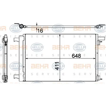 Condenseur, climatisation HELLA 8FC 351 319-461