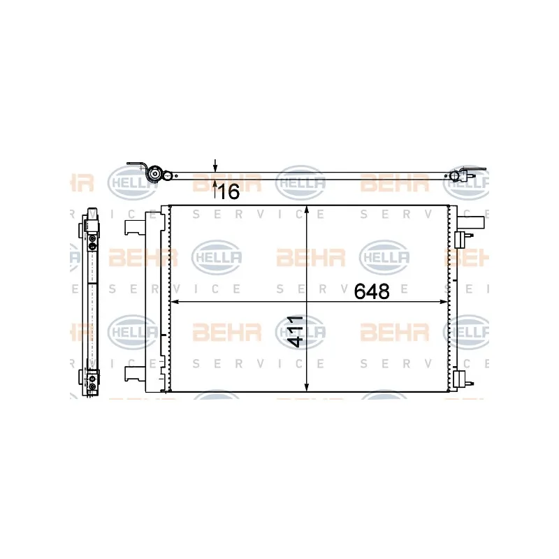 Condenseur, climatisation HELLA 8FC 351 319-461