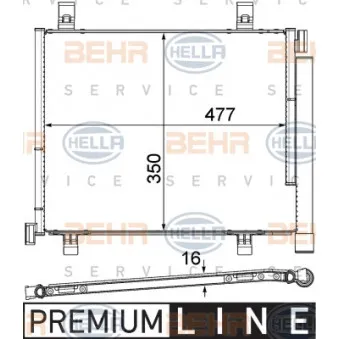 Condenseur, climatisation HELLA 8FC 351 319-601