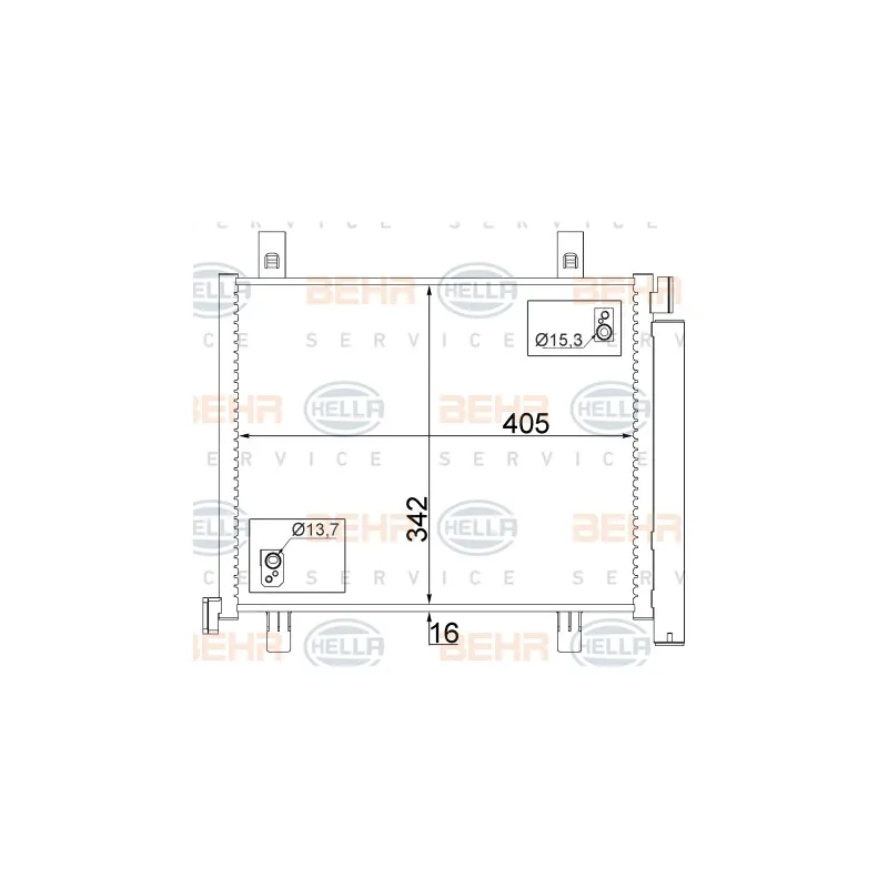 Condenseur, climatisation HELLA 8FC 351 319-604