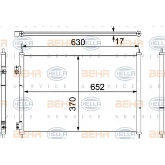 Condenseur, climatisation HELLA 8FC 351 330-401