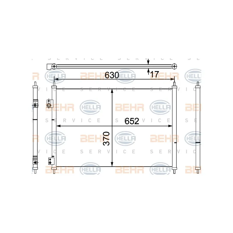 Condenseur, climatisation HELLA 8FC 351 330-401