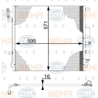 Condenseur, climatisation HELLA 8FC 351 341-784