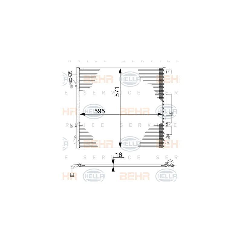 Condenseur, climatisation HELLA 8FC 351 341-784