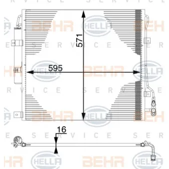 Condenseur, climatisation HELLA 8FC 351 341-794