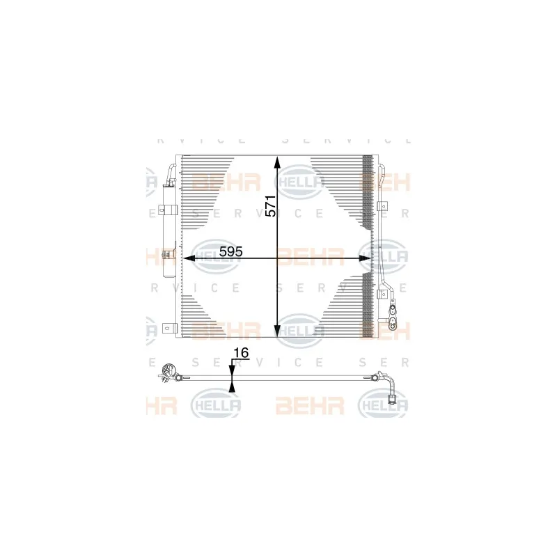 Condenseur, climatisation HELLA 8FC 351 341-794