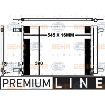 Condenseur, climatisation HELLA 8FC 351 343-111