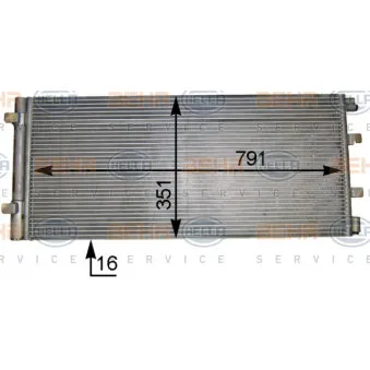 Condenseur, climatisation HELLA 8FC 351 343-151