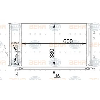 Condenseur, climatisation HELLA 8FC 351 343-171