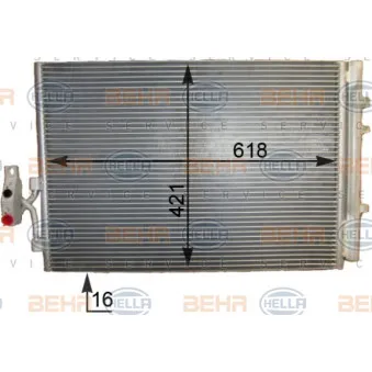 Condenseur, climatisation HELLA 8FC 351 343-181