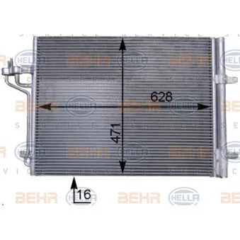 Condenseur, climatisation HELLA 8FC 351 343-191