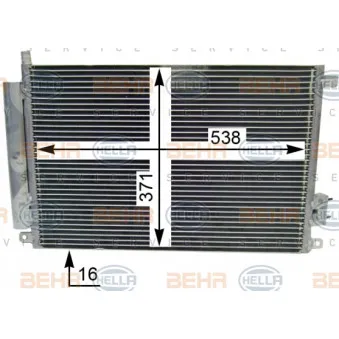Condenseur, climatisation HELLA 8FC 351 343-284