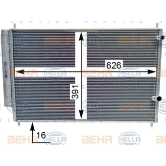 Condenseur, climatisation HELLA 8FC 351 343-424