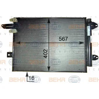Condenseur, climatisation HELLA 8FC 351 343-461
