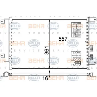 Condenseur, climatisation HELLA 8FC 351 343-504