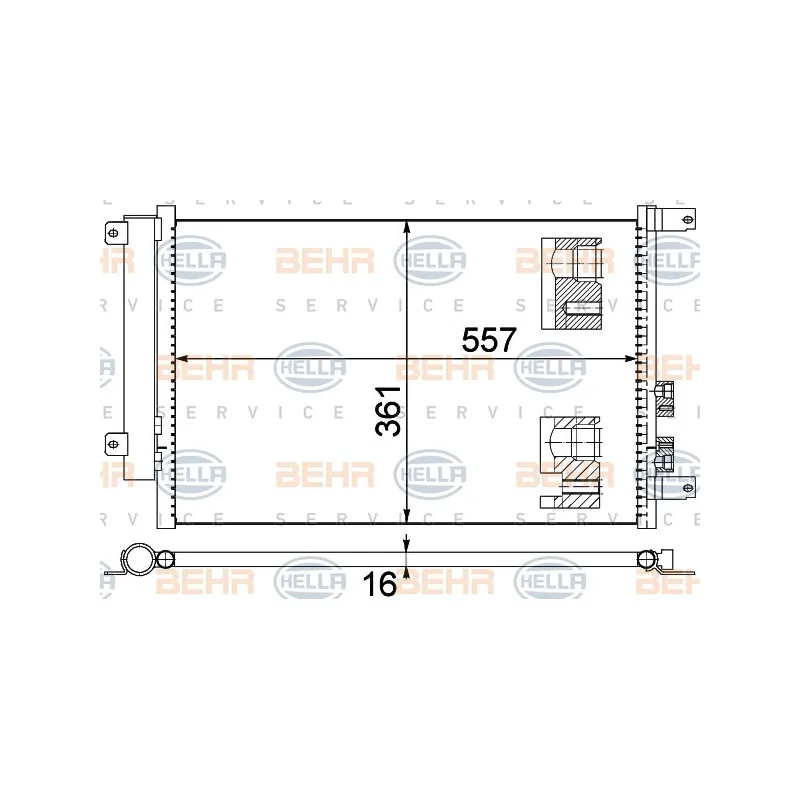 Condenseur, climatisation HELLA 8FC 351 343-504