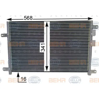 Condenseur, climatisation HELLA 8FC 351 343-794