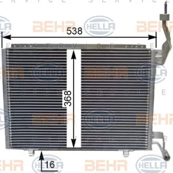Condenseur, climatisation HELLA 8FC 351 344-231