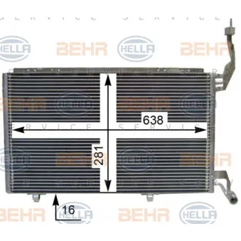 Condenseur, climatisation HELLA 8FC 351 344-241