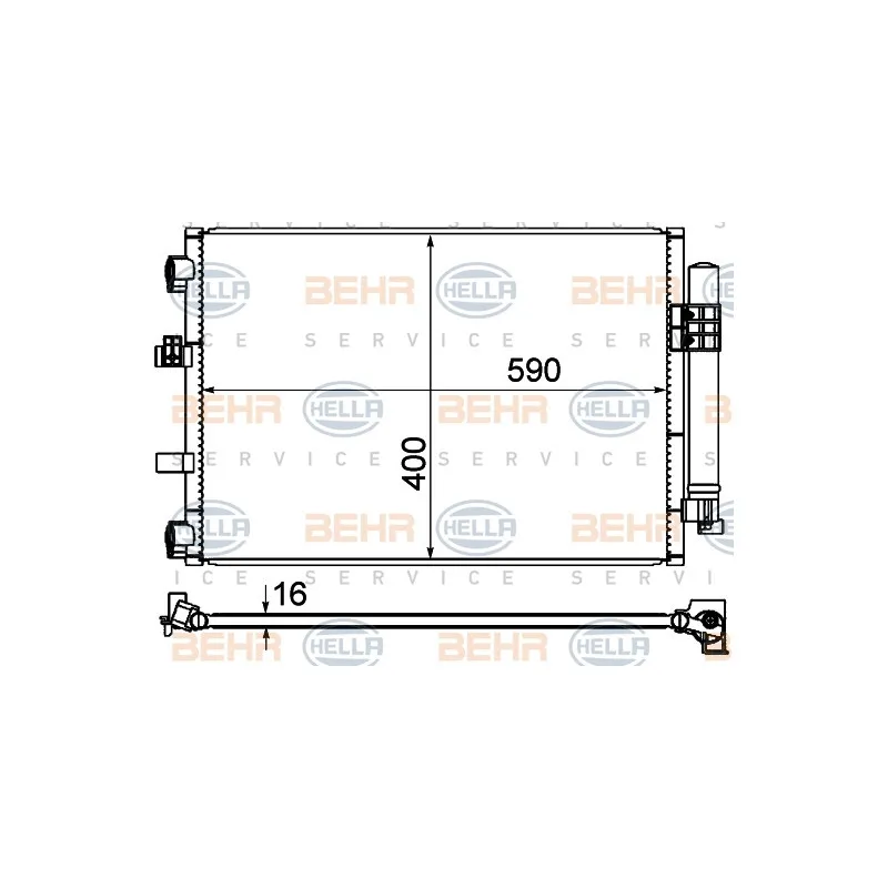 Condenseur, climatisation HELLA 8FC 351 344-554