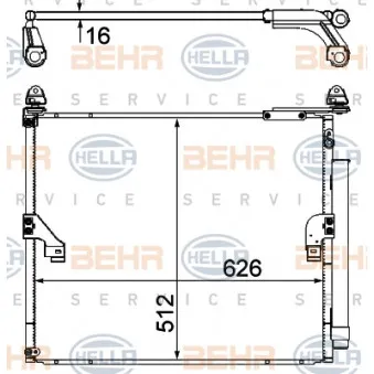 Condenseur, climatisation HELLA 8FC 351 344-564