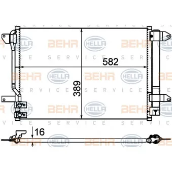 Condenseur, climatisation HELLA 8FC 351 344-584