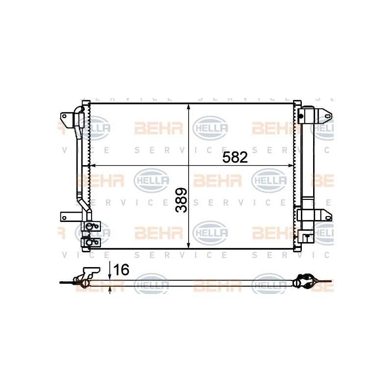Condenseur, climatisation HELLA 8FC 351 344-584