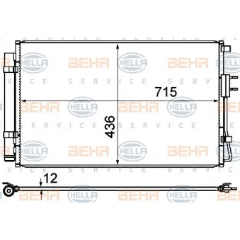 Condenseur, climatisation HELLA 8FC 351 344-634
