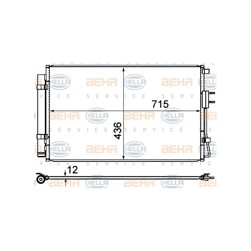 Condenseur, climatisation HELLA 8FC 351 344-634